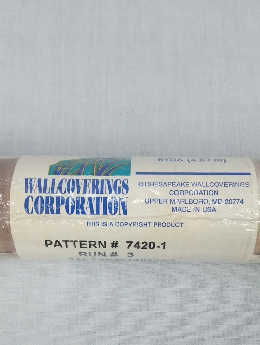 Chesapeake Border Wallpaper Rolls in Beige and Gold Set Of 7